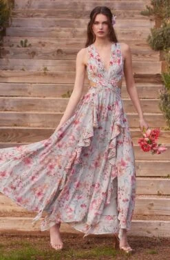 Noya Floral Cutout Maxi Dress -Outlet Cozi Luxe Store 23 01 19 ASTR WEDDING0102