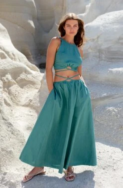 Divine Tie Waist Maxi Skirt -Outlet Cozi Luxe Store A58A4297