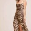 Gaia Animal Midi Dress -Outlet Cozi Luxe Store ACDR100133B LEOPARD PRINT 4