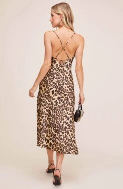 Gaia Animal Midi Dress -Outlet Cozi Luxe Store ACDR100133B LEOPARD PRINT 6
