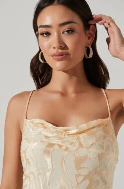 Gaia Burnout Floral Midi Dress -Outlet Cozi Luxe Store ACDR100133F CREAMFLORALBURNOUT 4