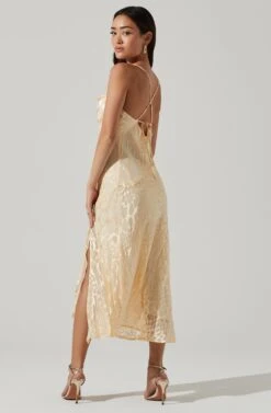 Gaia Burnout Floral Midi Dress -Outlet Cozi Luxe Store ACDR100133F CREAMFLORALBURNOUT 7