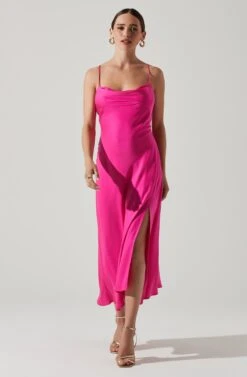 Gaia Midi Dress -Outlet Cozi Luxe Store ACDR100133S BRIGHTFUCHSIA 1 e54c61dc 14c7 4b7b ac95 15b9739c7e33