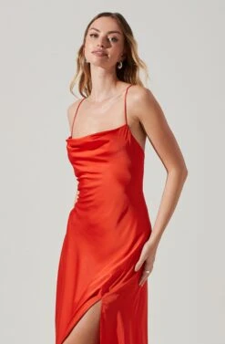 Gaia Midi Dress -Outlet Cozi Luxe Store ACDR100133S TANGERINE 0623