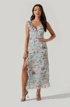 Tempest Floral Ruffle Midi Dress
