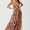 Eartha Floral Maxi Dress -Outlet Cozi Luxe Store ACDR100834B TAUPE PINKFLORAL 1