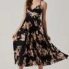 Blythe Floral Plisse Midi Dress -Outlet Cozi Luxe Store ACDR100873 BLACKFLORAL 6