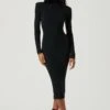 Abilene Long Sleeve Turtleneck Midi Sweater Dress -Outlet Cozi Luxe Store ACDR100970 BLACK 1555 c2a34d21 6ec7 41e1 90b2 284b1ff7c728