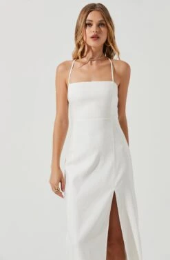 Brayden Strappy Back Midi Dress -Outlet Cozi Luxe Store ACDR101175 WHITE 0902 e58c93a6 cbdb 4686 b390 27a5ba1bd1fb