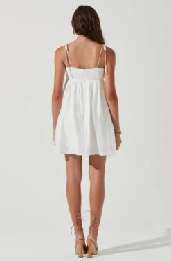 Serenity Square Neck Mini Dress -Outlet Cozi Luxe Store ACDR101235B WHITE 0329