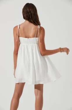 Serenity Square Neck Mini Dress -Outlet Cozi Luxe Store ACDR101235B WHITE 0333