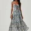 Brandy Floral Cinched Front Cutout Maxi Dress -Outlet Cozi Luxe Store ACDR101239 BLUE PURPLEFLORAL 1 74862b1d a566 4b7c b399 5af949c808ed