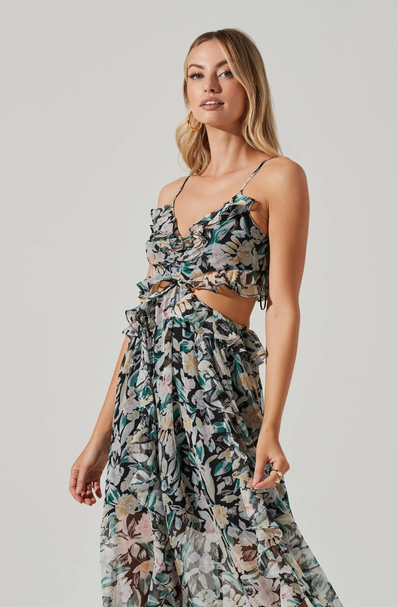 Palace Floral Cutout Ruffle Maxi Dress 4 Palace Floral Cutout Ruffle Maxi Dress - Image 2