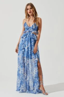 Palace Floral Cutout Ruffle Maxi Dress 22 Palace Floral Cutout Ruffle Maxi Dress -Outlet Cozi Luxe Store ACDR101252 BLUEWHITEFLORAL 0976 af8cbccb e647 4d61 9b78 ae28255a4fea