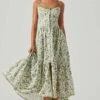 Yamila Floral Eyelet Midi Dress -Outlet Cozi Luxe Store ACDR101467 OLIVEYELLOWFLORAL 1