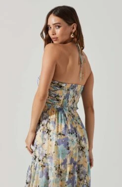 Rozina Floral Cutout Maxi Dress 9 Rozina Floral Cutout Maxi Dress -Outlet Cozi Luxe Store ACDR101542 BLUEGREENFLORAL 3