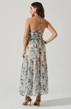 Rozina Floral Cutout Maxi Dress 10 Rozina Floral Cutout Maxi Dress -Outlet Cozi Luxe Store ACDR101542 BLUEGREENFLORAL 4