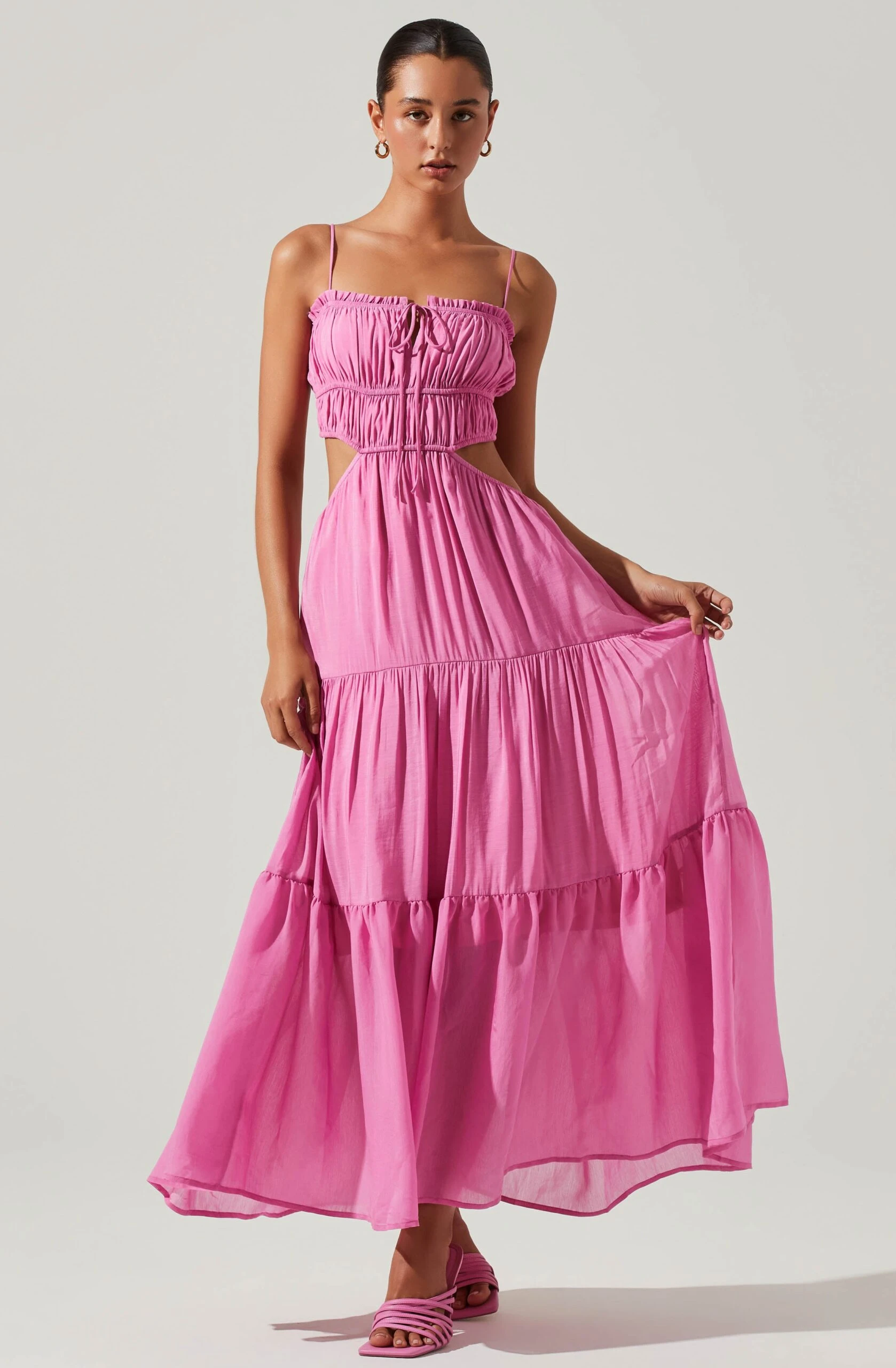 Odina Smocked Cutout Tiered Maxi Dress 5 Odina Smocked Cutout Tiered Maxi Dress - Image 3