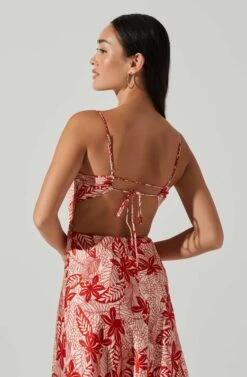 Josiane Floral Sweetheart Midi Dress 9 Josiane Floral Sweetheart Midi Dress -Outlet Cozi Luxe Store ACDR101574 REDFLORAL 3