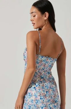 Florentina Floral Midi Dress -Outlet Cozi Luxe Store ACDR101584 BLUEPINKFLORAL 4