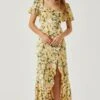 Dayanara Puff Sleeve Floral Maxi Dress