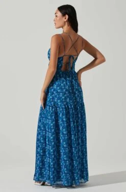Ryliana Floral Tiered Maxi Dress 15 Ryliana Floral Tiered Maxi Dress -Outlet Cozi Luxe Store ACDR101640 BLUEFLORAL 5