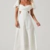 Winley Puff Sleeve Cutout Midi Dress -Outlet Cozi Luxe Store ACDR101685 OFFWHITE 1