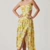 Kalina Floral Pleated Bust Midi Dress -Outlet Cozi Luxe Store ACDR101728 YELLOWFLORAL 2