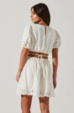 Haylen Cutout Mini Dress 10 Haylen Cutout Mini Dress -Outlet Cozi Luxe Store ACDR101761 WHITE 4