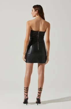 Carmen Strapless Faux Leather Mini Dress 18 Carmen Strapless Faux Leather Mini Dress -Outlet Cozi Luxe Store ACDR101787L BLACK 6