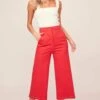 Nixon Wide Leg Pants -Outlet Cozi Luxe Store ACP7040 STRAWBERRY RED 1A f354e00e b80e 4622 8faf e73b06d22c41