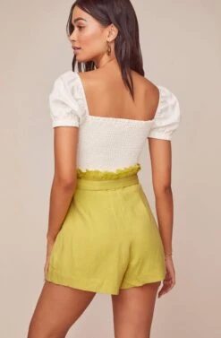 Pacific Pleated Shorts -Outlet Cozi Luxe Store ACP7113 LEMON 6