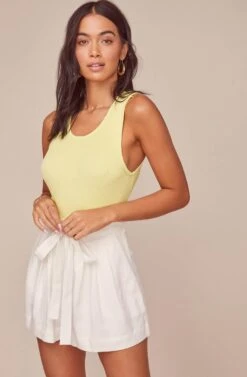 Pacific Pleated Shorts -Outlet Cozi Luxe Store ACP7113 WHITE 2