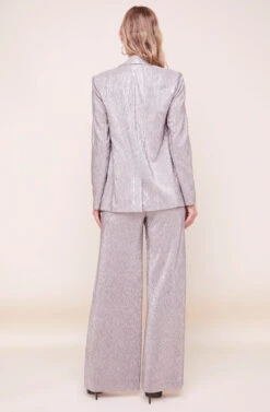 Aileen Wide Leg Plisse Pant -Outlet Cozi Luxe Store ACP7192 PEWTER 8