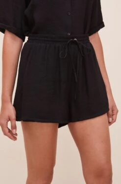 Evita Drawstring Shorts -Outlet Cozi Luxe Store ACP7203 BLACK 5