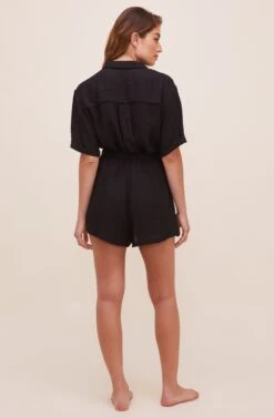 Evita Drawstring Shorts -Outlet Cozi Luxe Store ACP7203 BLACK 6