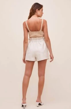 Petunia Faux Leather Shorts 13 Petunia Faux Leather Shorts -Outlet Cozi Luxe Store ACP7207 SAND 8