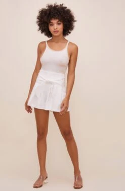 Marika Tie Waist Shorts -Outlet Cozi Luxe Store ACP7211 OFFWHITE 1