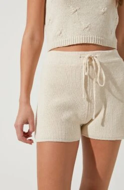 Sunday Morning Knit Shorts -Outlet Cozi Luxe Store ACP7217B NATURAL 1