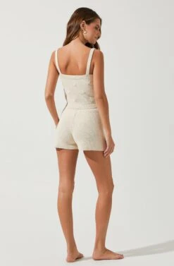 Sunday Morning Knit Shorts -Outlet Cozi Luxe Store ACP7217B NATURAL 4