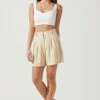 Melrose Pleated Shorts 2 Melrose Pleated Shorts -Outlet Cozi Luxe Store ACP7219 NATURAL 2