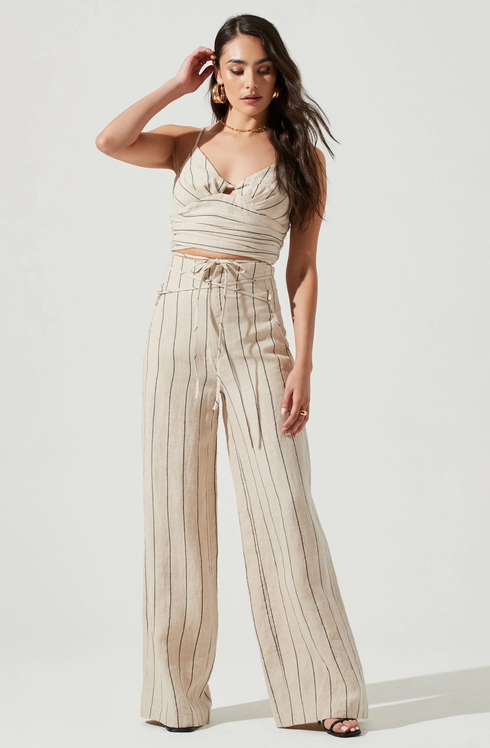 Denair Pinstripe Wide Leg Pants 3 Denair Pinstripe Wide Leg Pants