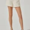 Amiah High Waist Shorts -Outlet Cozi Luxe Store ACP7247T CREAM 1