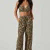 Femi Abstract Print Wide Leg Pants -Outlet Cozi Luxe Store ACP7252 BLACKGREENMULTI 1