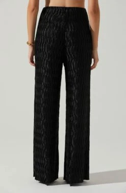 Savine Textured Pants -Outlet Cozi Luxe Store ACP7259S BLACK 4