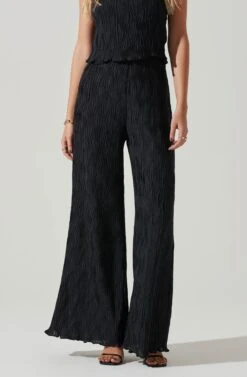 Janesa Wide Leg Pants -Outlet Cozi Luxe Store ACP7267 BLACK 3