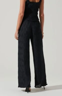 Janesa Wide Leg Pants -Outlet Cozi Luxe Store ACP7267 BLACK 4