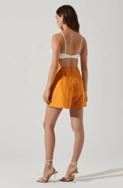 Jacinta High Waist Shorts -Outlet Cozi Luxe Store ACP7268 MUSTARD 4