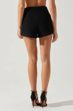 Rivka High Waist Shorts 10 Rivka High Waist Shorts -Outlet Cozi Luxe Store ACP7274B BLACK 4