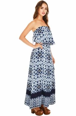 Mariel Skirt -Outlet Cozi Luxe Store ACS8019 INDIGO TIE DYE 3A